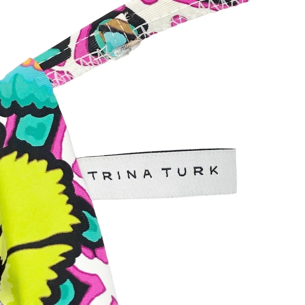 TrinaTurk Madagascar Paisley Floral‎ Bandeau Bikini Top